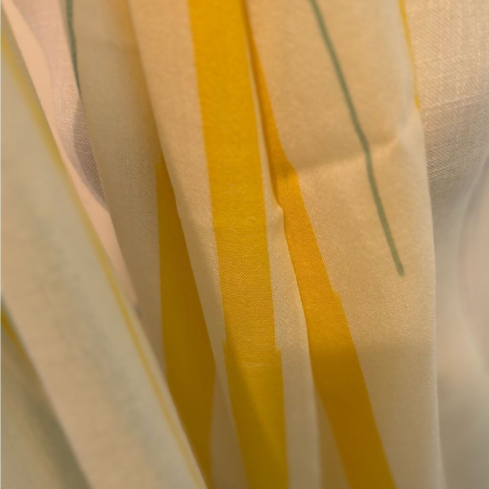 NWT Hermes Yellow and Green cashmere bamboo striped Scarf - Picture 9 of 9